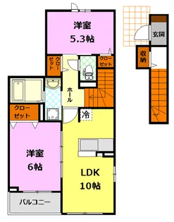レイワ・メゾン21【2階】の間取り