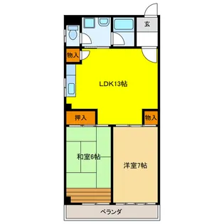 SUN PRINCESS【4階】の間取り