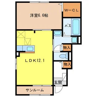 ソレイユ・ルヴァン【1階】の間取り