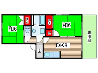 ハイム滝の水【1階】の間取り