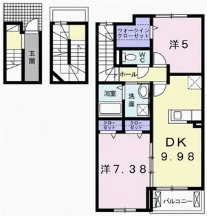 ピースファルメゾン【3階】の間取り