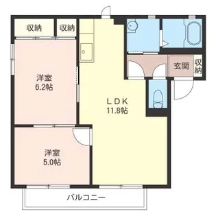 メルベーユ B棟【1階】の間取り