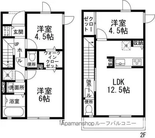 Cinq Terrasse D棟【2階】の間取り