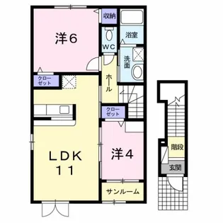リス ブラン【2階】の間取り