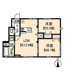(仮称)足立区新築アパート【1階】の間取り