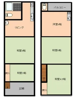 大阪府大阪市生野区田島1【一戸建】の間取り