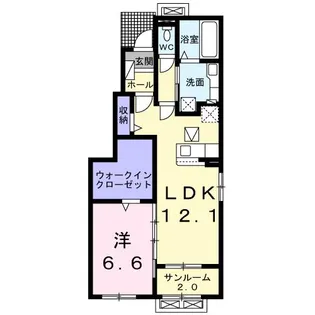 ラグラス【1階】の間取り