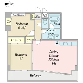 プラムレブリス【3階】の間取り