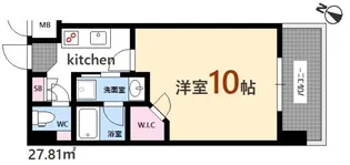 エイトバレー広島駅前スタジアムサイド【9階】の間取り