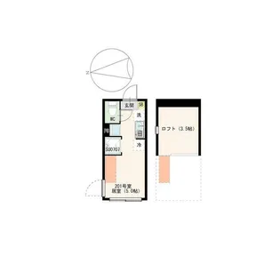 東京都荒川区東尾久2【アパート】の間取り