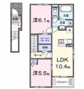 グランベリー【2階】の間取り