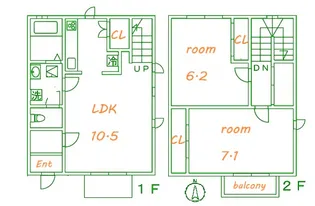 神奈川県平塚市平塚2【一戸建】の間取り