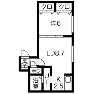 ラフレーズN34West【3階】の間取り