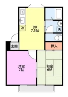 ホワイトパレス【1階】の間取り