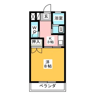 サンハイム岩塚【1階】の間取り