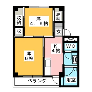 ビレッジハウス小屋名 2号棟【1階】の間取り