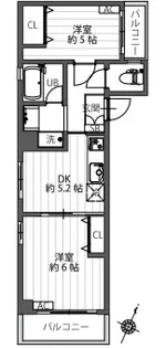 東京都大田区上池台2【マンション】の間取り
