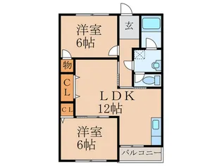エスポア-ルメゾン新町【1階】の間取り
