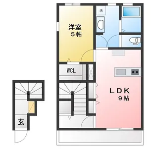 LOTUS河輪【2階】の間取り