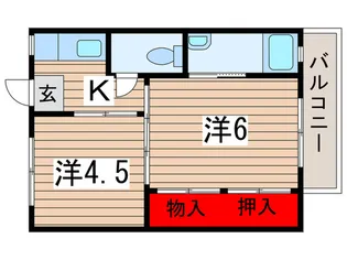 ビレッジハウス長沼1号棟【3階】の間取り