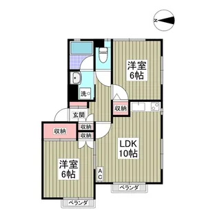 グリーンヒルズ成田A【1階】の間取り