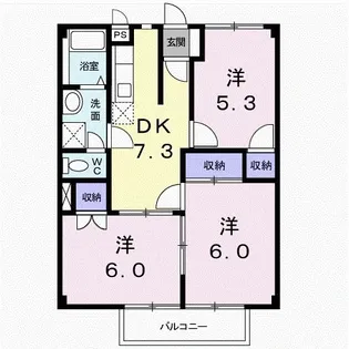 カーサ稲葉【2階】の間取り