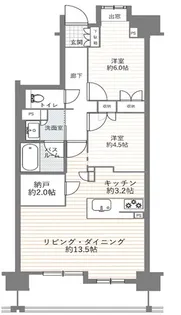 リソシエ西洞院センシア【4階】の間取り