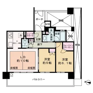 梅田ガーデンレジデンス【35階】の間取り