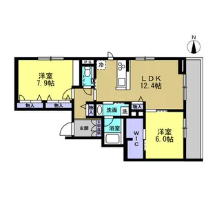 レフィシア【1階】の間取り