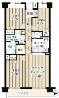 ラヴィーン等々力【1階】の間取り