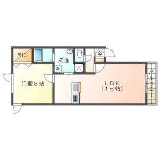 ハイツペガサス【1階】の間取り