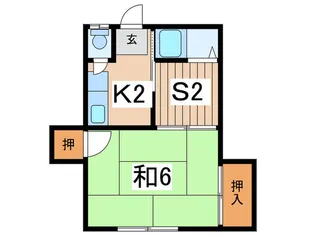 第2こがね荘【1階】の間取り