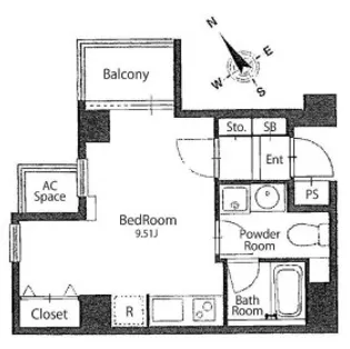 グランシャス浅草橋ル・リオン【6階】の間取り
