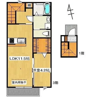 福島県郡山市富久山町久保田字金堀田【アパート】の間取り