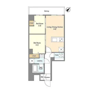 グランカーサ西葛西【1階】の間取り
