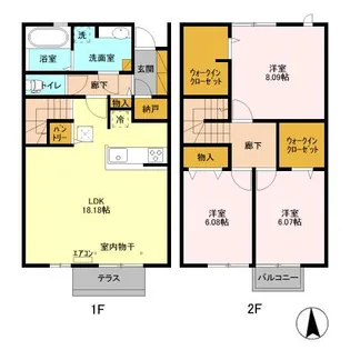 BLESS HOUSE柏西町Bの間取り