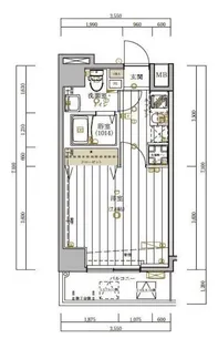 グロース西日暮里【11階】の間取り