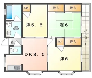 エクセレンス星田【1階】の間取り