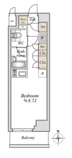 アパートメンツ綱島【5階】の間取り