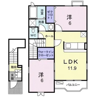 クレーストII【2階】の間取り