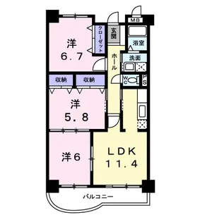 アバンツァート ヒロタ【3階】の間取り