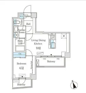 インスタイルレジデンス本駒込【2階】の間取り
