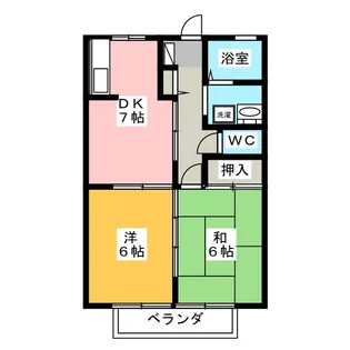 コンフォールB【1階】の間取り