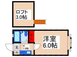 ローズアパートR18番館【1階】の間取り