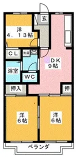 フルセイル東橋本【2階】の間取り
