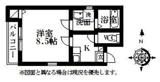 クレフラスト文芸大【1階】の間取り