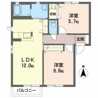 エーデルワイス【1階】の間取り
