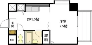 竹屋町原野ビル【8階】の間取り