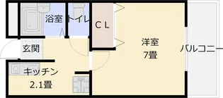 ベルクレーネ・ユー【1階】の間取り