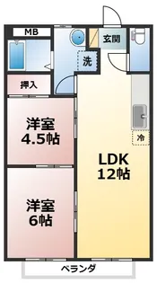 パトス鍋島【2階】の間取り